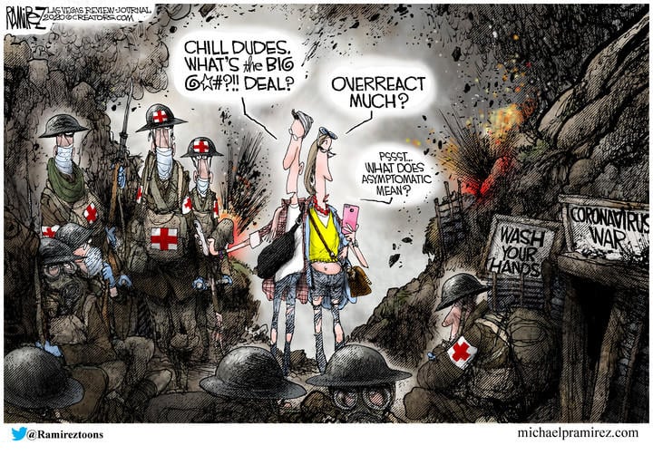 Michael Ramirez — April 6, 2020