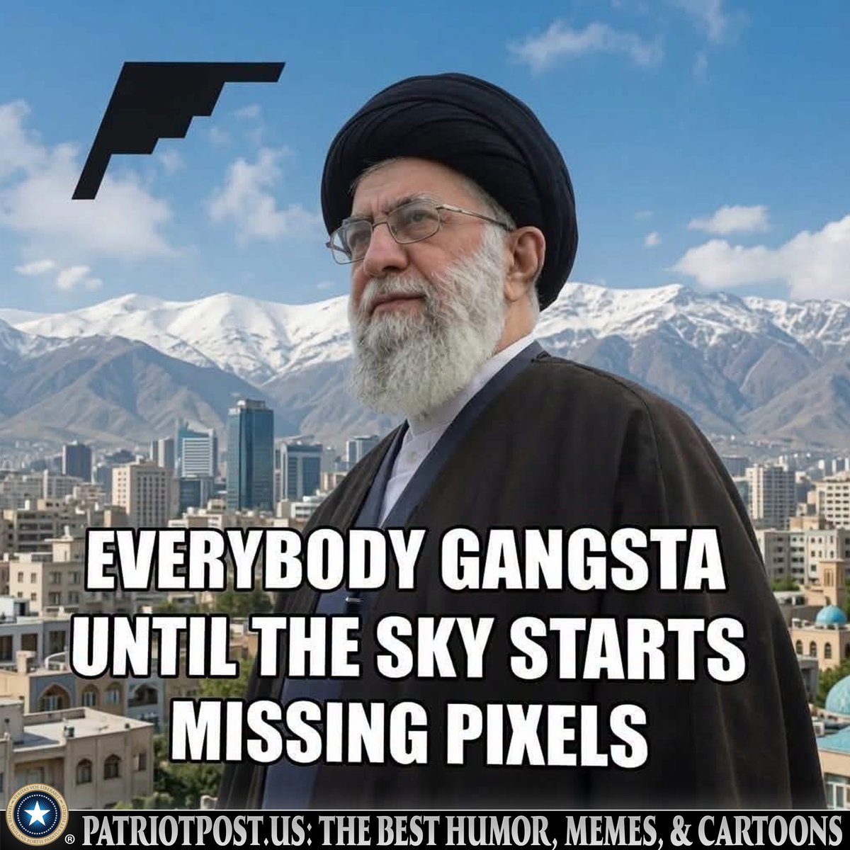 meme iran gangsta missing pxels