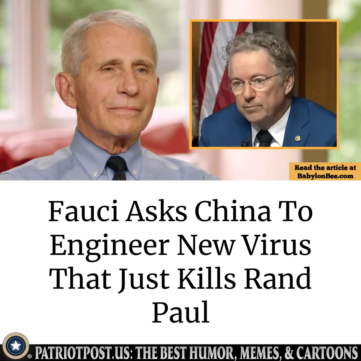 meme bbee fauci anti rand paul virus