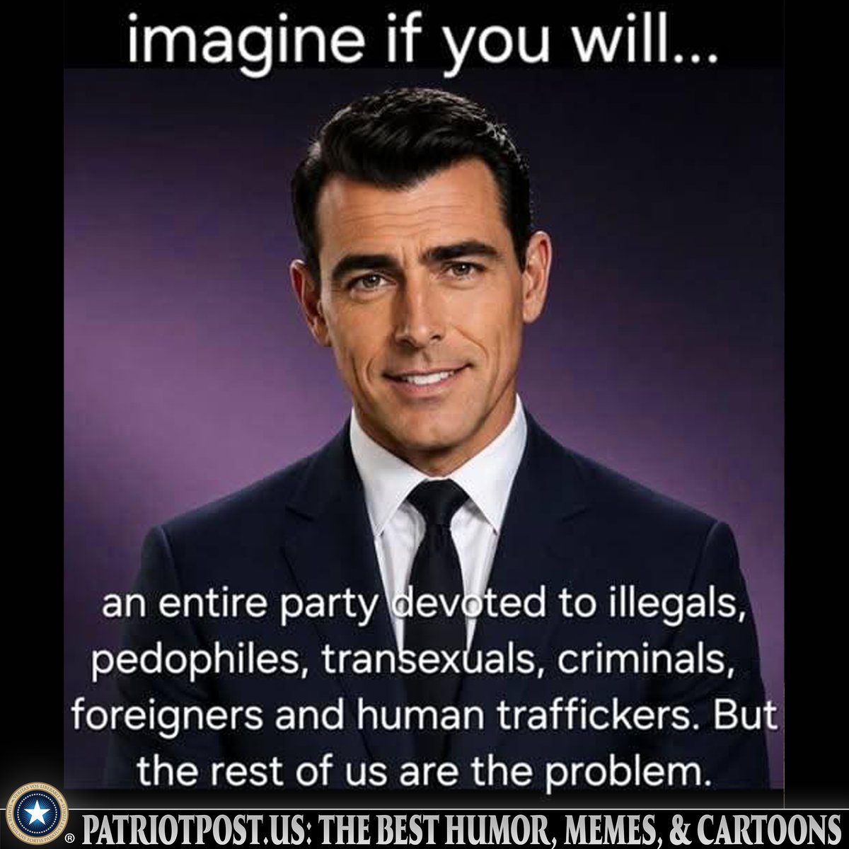 meme imagine party devoted illegals