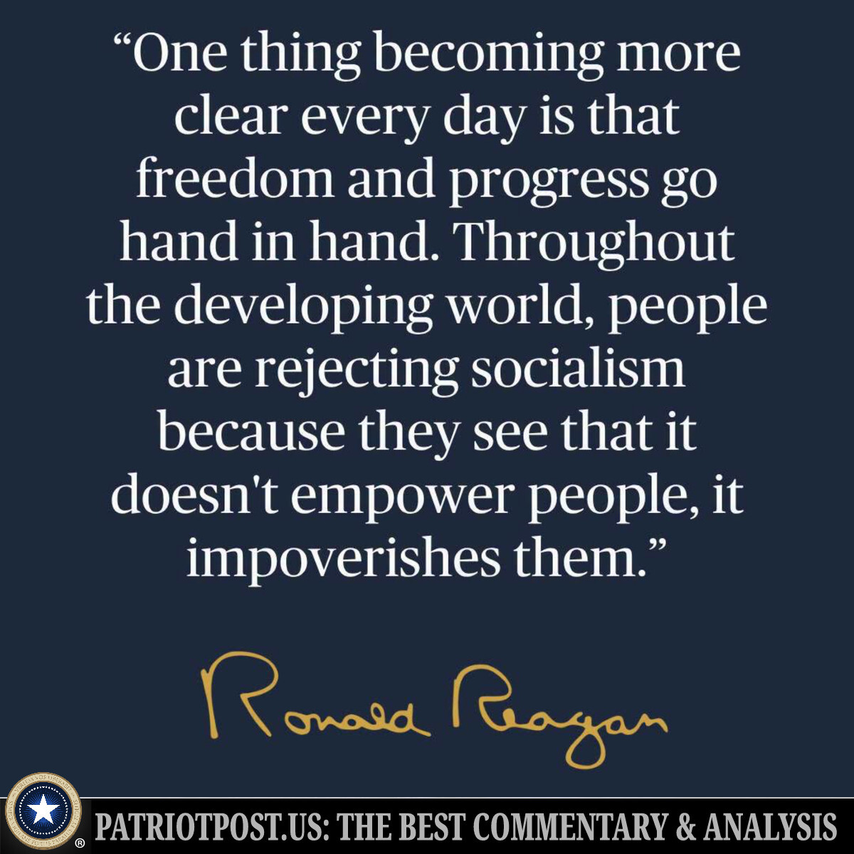 Reagan on Socialism