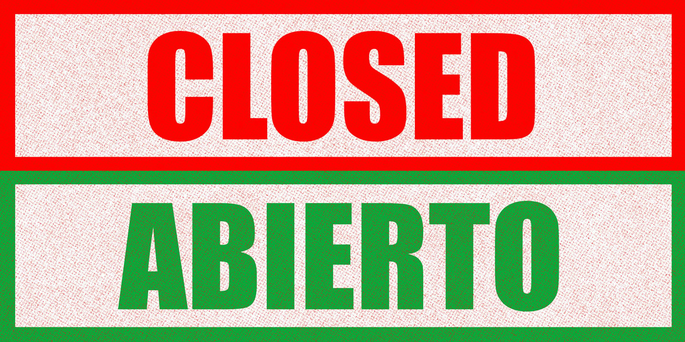 closed abierto