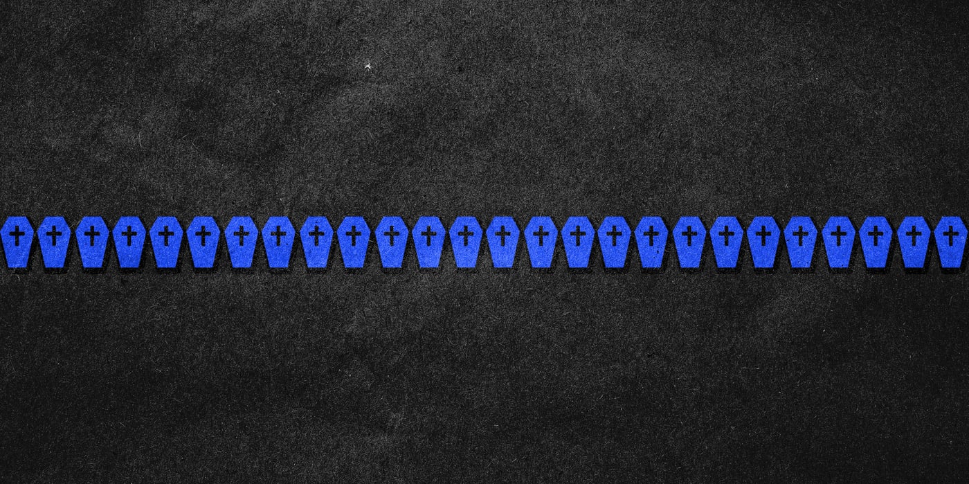 thin blue line coffins