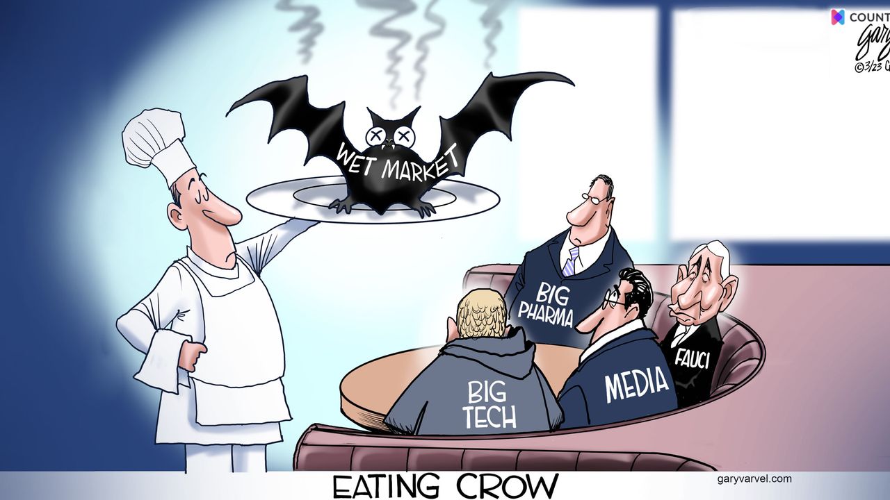2023 3 8 cartoon eating crow
