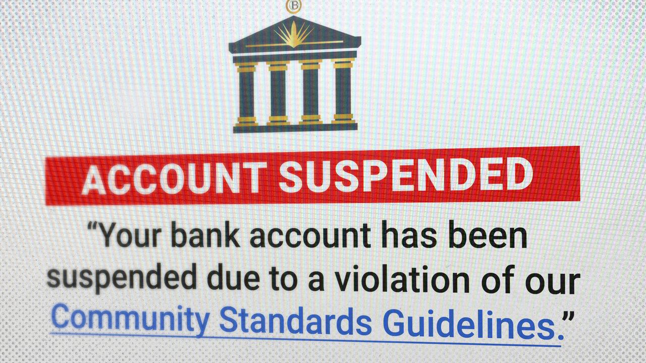 2024 3 14 debanked account suspended