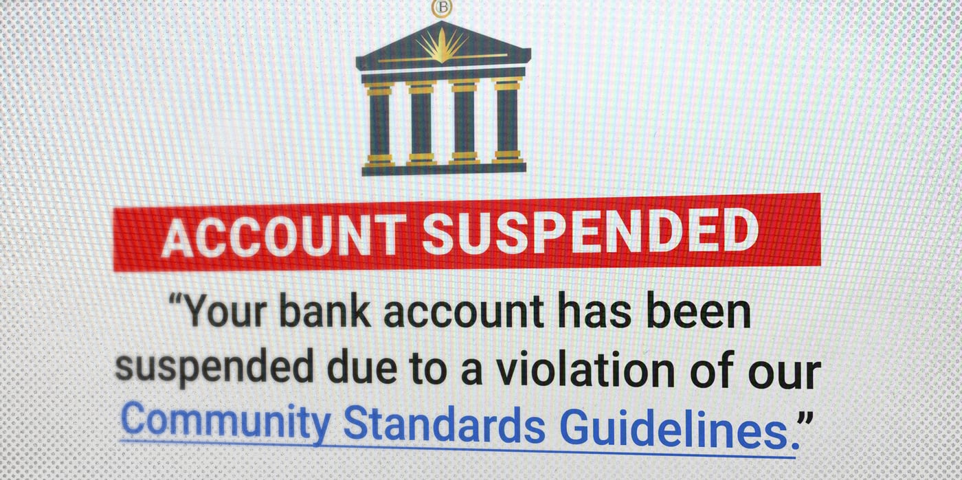 2024 3 14 debanked account suspended