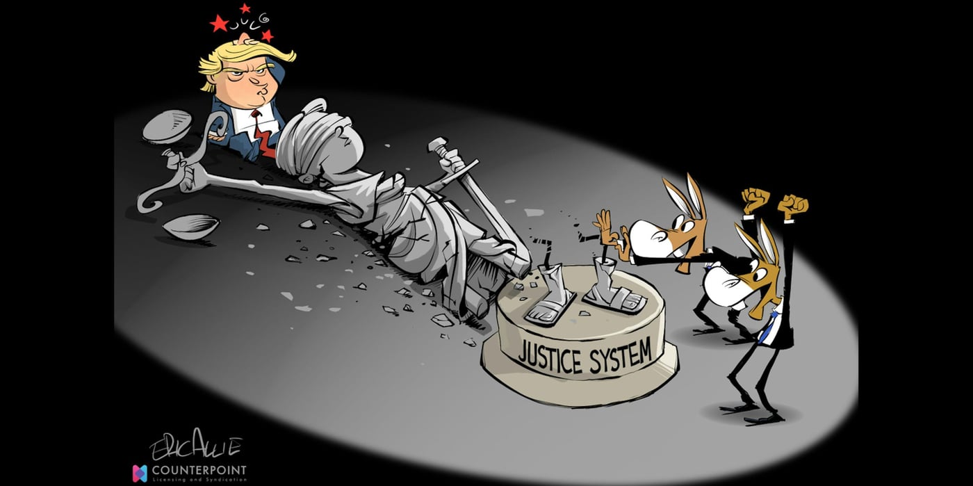 2024 6 4 trump cartoon eric allie justice system