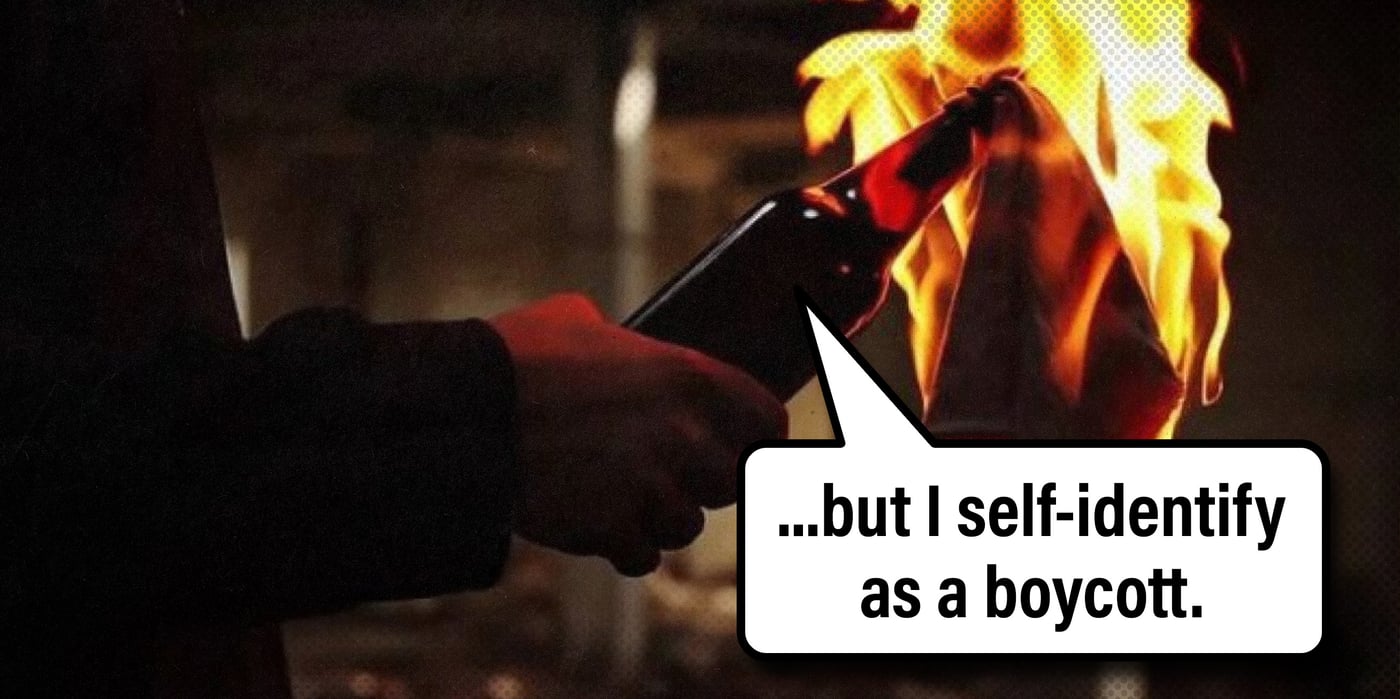 2025 3 27 molotov identify as boycott