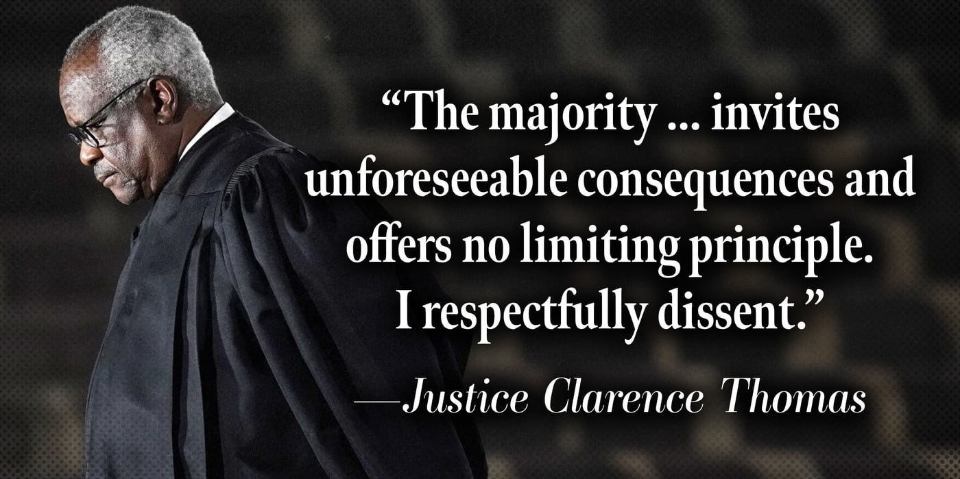 2025 3 28 clarence thomas quote dissent