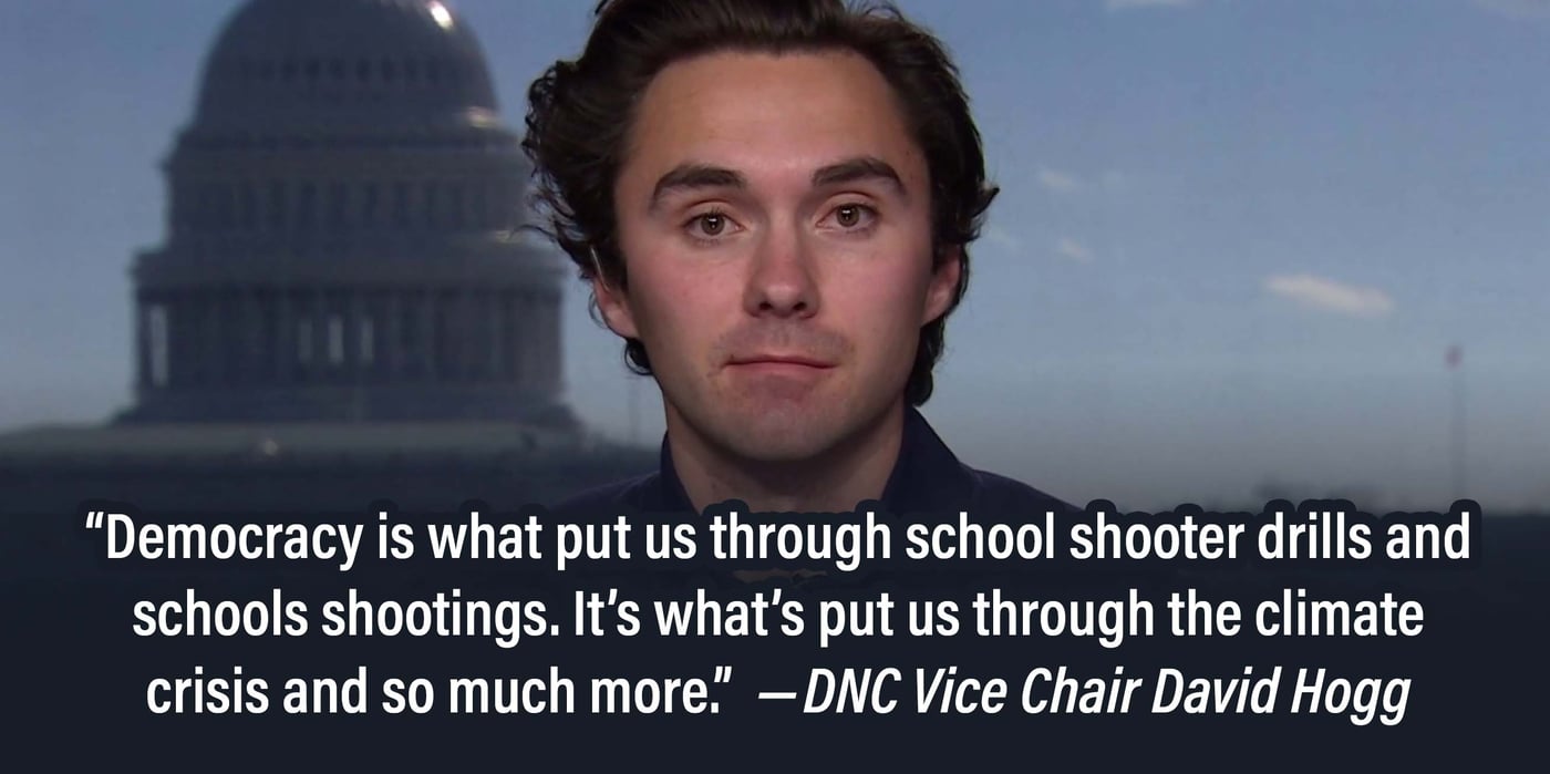 2025 4 23 david hogg quote democracy