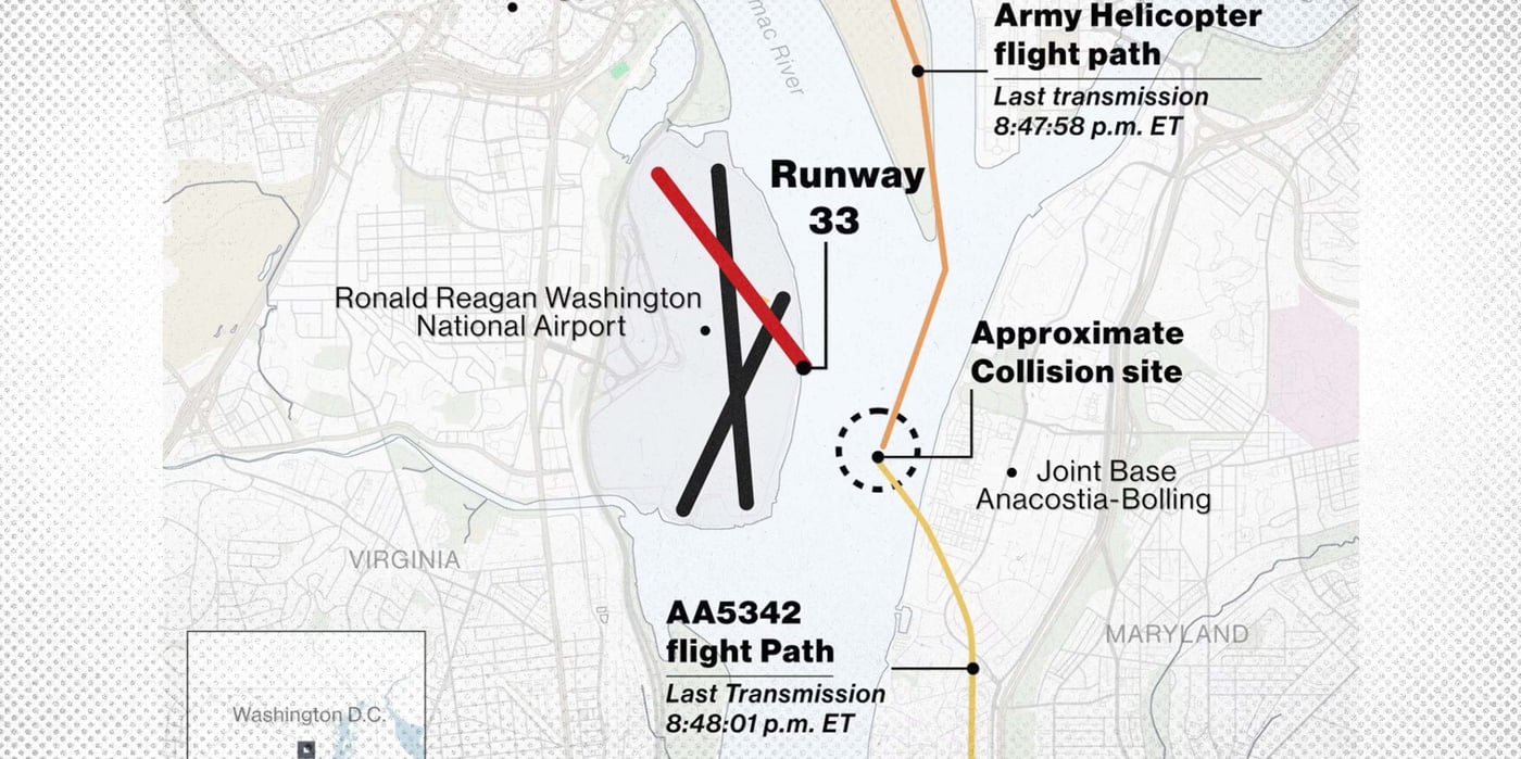 2025 4 28 collision flight map dc