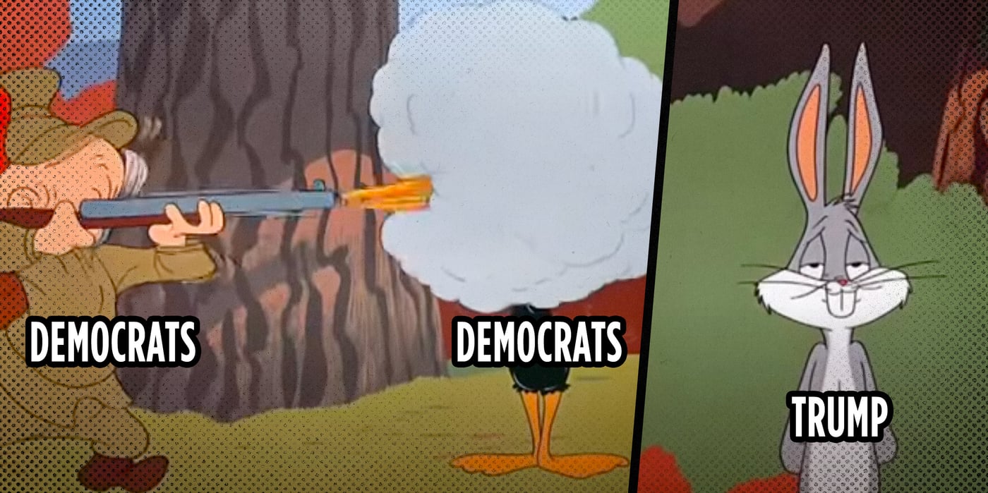 2025 5 15 dems vs dems cartoon bugs bunny looney