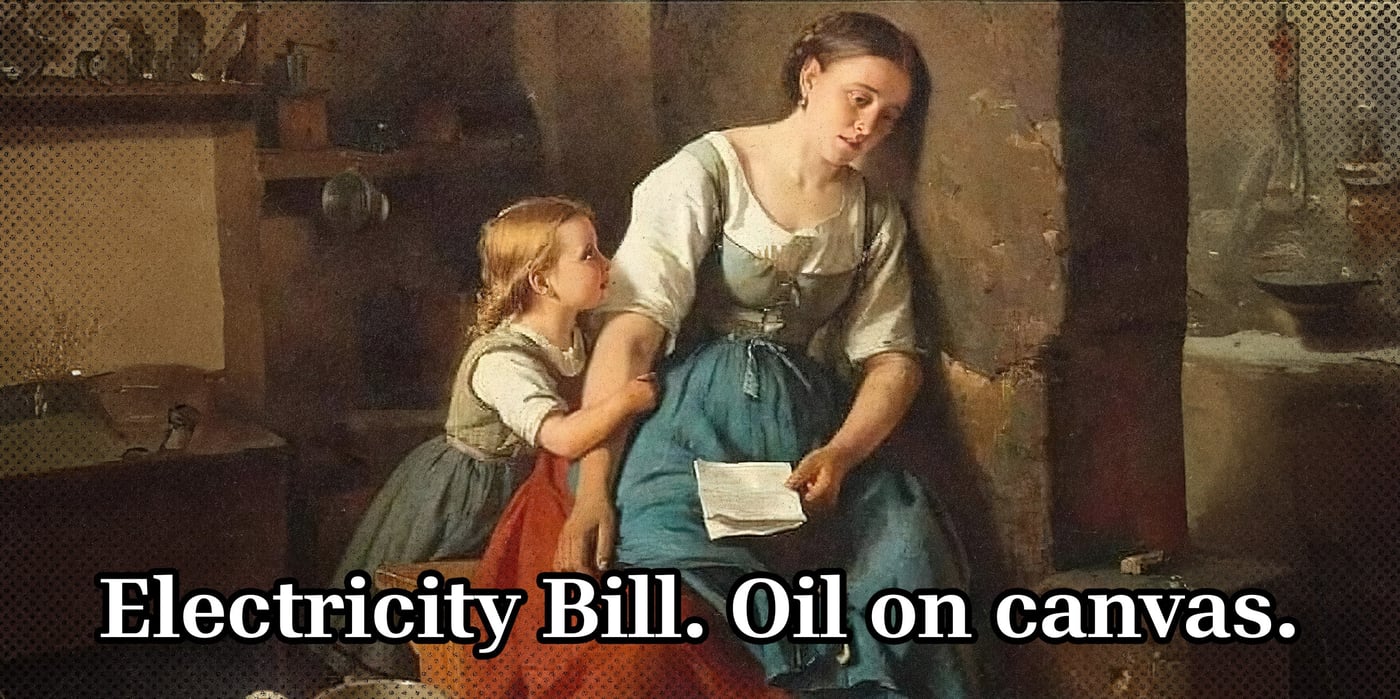 2025 12 3 electricity bill oil on canvas