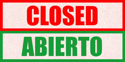 closed abierto