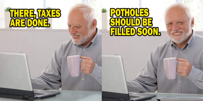 taxes potholes
