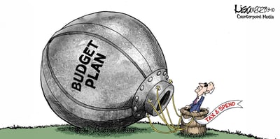 2024 1 9 biden budget lead balloon lisa cartoon