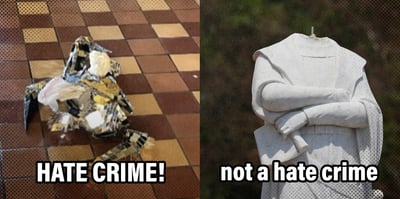 2024 2 1 hate crime satanic statue