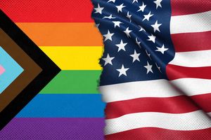 2024 6 14 rainbow gay pride flag vs us flag