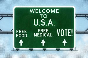 2024 6 26 usa free food medical voter registration sign