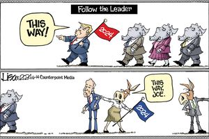 2024 7 9 Benson cartoon biden trump leader