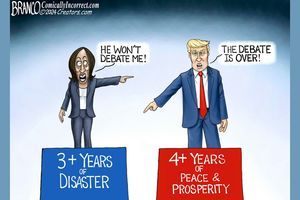2024 10 14 cartoon branco 2nd debate kamala trump