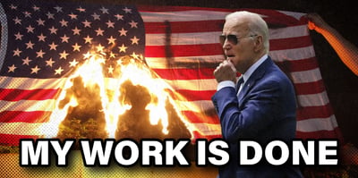 2025 1 21 biden my work is done burning flag