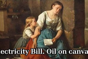 2025 12 3 electricity bill oil on canvas